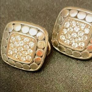 Elegant Silver and Gold Stud Earrings